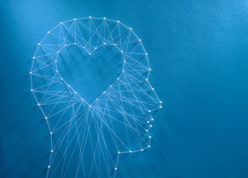Heart in image of head