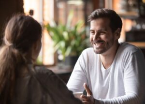 Couple sharing a coffee