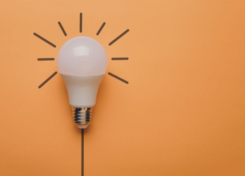 Lightbulb symbolises innovation