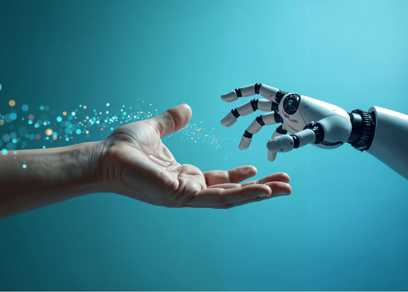 Hand and robot hand