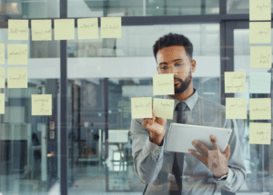 Workshop with post it notes