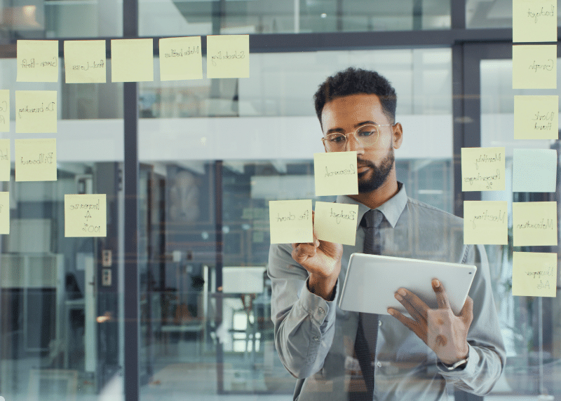 Workshop with post it notes