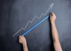 Graph on chalkboard